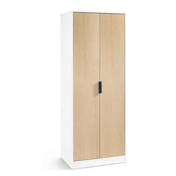 Image of Julian Bowen Alba 2 Door Wardrobe - Soft Close - White/Oak ALB024