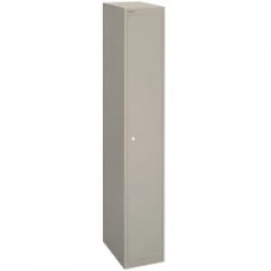 Image of Bisley Basic Contract Locker Lockable with 1 Door CLK181 Steel 305 x 457 x 1802mm Goose Grey