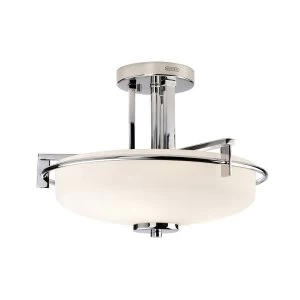 Image of 3 Light Semi Flush Light - Polished Chrome Finish, G9
