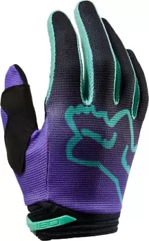 Image of FOX 180 Toxsyk Youth Motocross Gloves, black, Size S, black, Size S