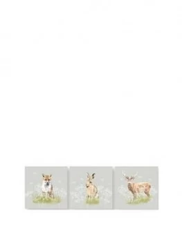 Image of Graham & Brown Set 3 Woodland Animals Canvases