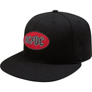 Image of AC/DC - Oval Logo Unisex Snapback Cap - Black