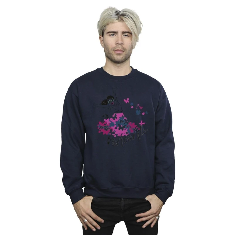 Image of Disney Men Encanto Mirabel Flower Sweatshirt in Navy Size: Small Navy S Male 5063153613270
