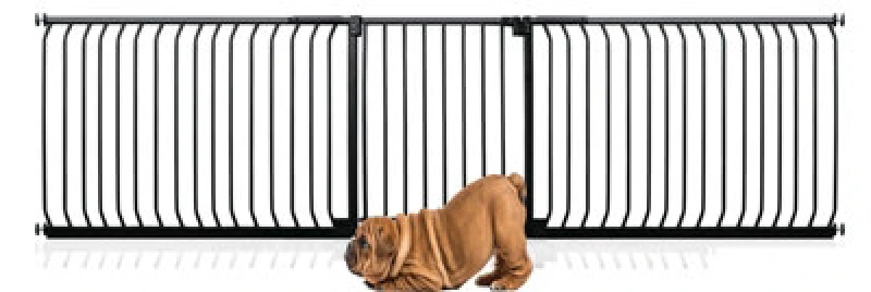 Image of Bettacare Elite Pressure Dog Gate, 271Cm - 280Cm, Matt Black, Pressure Fit Pet Gate For Dog And Puppy