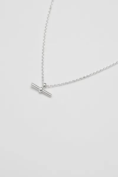 Image of Sterling Silver 925 T Bar Pendant Necklace