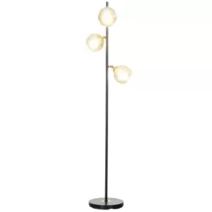 Image of HOMCOM Tree Floor Lamp for Living Room Bedroom with 3 Light, Modern Standing Lamp, (Bulb not Included), 162cm, Grey