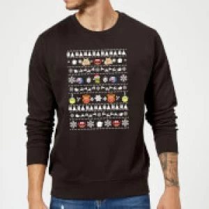 Image of Disney The Muppets Muppets Christmas Heads Black Christmas Sweatshirt - L - Black