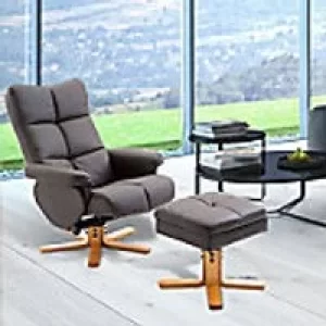 Image of Homcom Adjustable Recliner Chair Brown