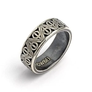 Image of Stainless Steel Deathly Hallows Ring- Large