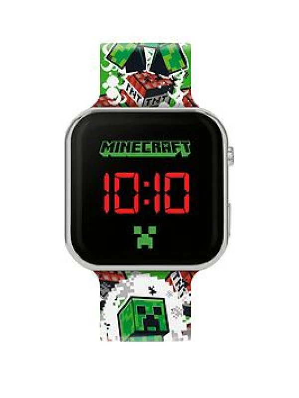 Image of Disney MineCraft Creeper TNT LED Watch, One Colour, Women One Colour W6LWF Female