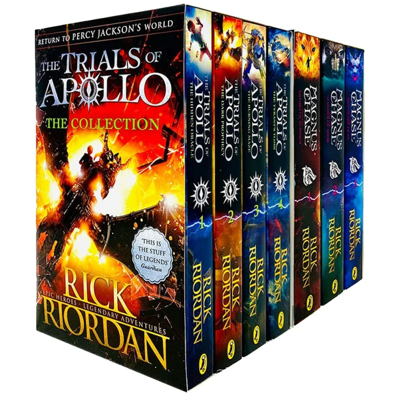 Image of Trials of Apollo & Magnus Chase Series 7 Books Collection Set by Rick Riordan Paperback Rick Riordan Books