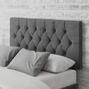 Image of Olivier Firenze Velour Headboard Charcoal