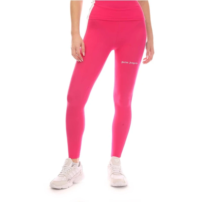 Image of Palm Angels Track Leggings - Pink white Pink white 8