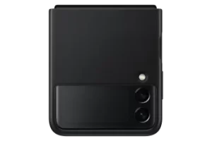 Image of Samsung Galaxy Z Flip3 5G Leather Cover in Black (EF-VF711LBEGWW)