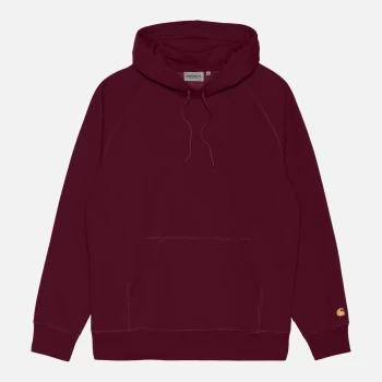 Image of Carhartt WIP Mens Chase Pullover Hoodie - Jam/Gold - S