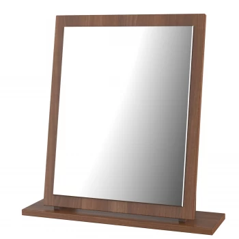Image of Robert Dyas Edina Ready Assembled Dressing Table Mirror - Walnut