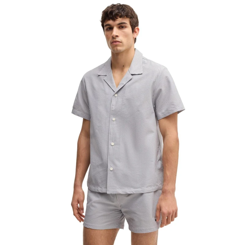 Image of Boss Velvetfish Beach Shirt Navy male S