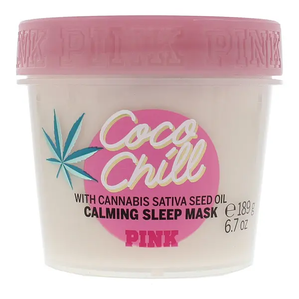 Image of Victoria's Secret Pink Coco Chill With Cannabis Sativa Seed Oil Calming Sleep Mask 189g