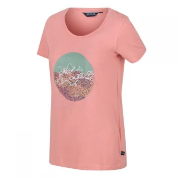 Image of Regatta Filandra IV Graphic Print Organic T-Shirt - Chalk Blush