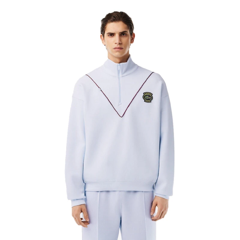 Image of Lacoste Heritage 1/4 Zip Fleece Phoenix Blue male 3XL