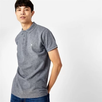 Image of Jack Wills Langold Jaspe Pique Polo - Grey