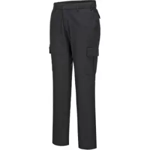 Image of Portwest - Black Sz 38 Short Stretch Slim Combat Work Trouser - Black