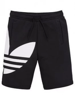 Image of Adidas Originals Youth Trefoil Shorts - Black