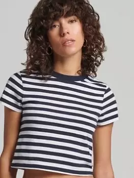 Image of Superdry Vintage Crop Tee - Multi, Size 14, Women