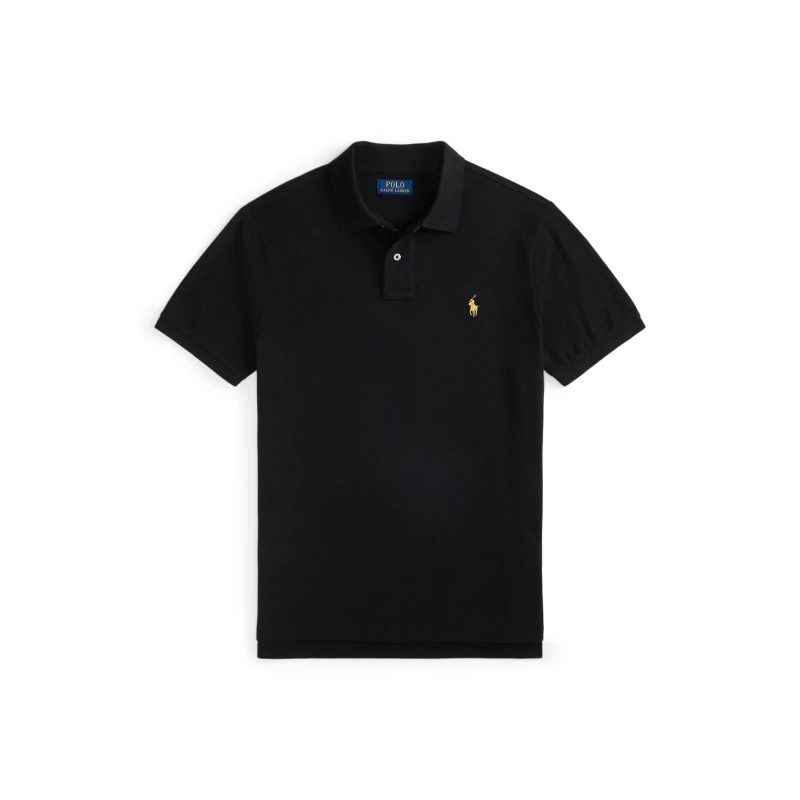 Image of Polo Ralph Lauren Mens Custom Gold Short-Sleeve Polo Shirt Polo Black male M