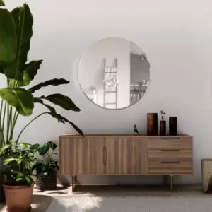Image of MirrorOutlet All Glass Bevelled Classic Design Round Mirror 60 X 60Cm