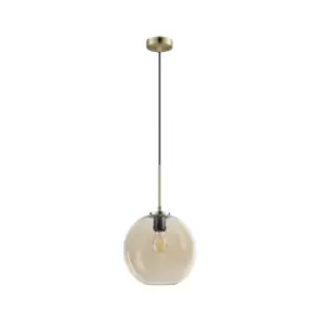Image of Loop Amber Pendant Ceiling Light 25cm