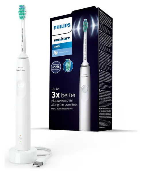 Image of Philips Sonicare 3100 HX3671/13 White Electric Toothbrush