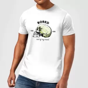 Image of Bored Out Of My Mind Mens T-Shirt - White - S