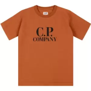Image of CP COMPANY Boys Goggle Logo T Shirt - Pink