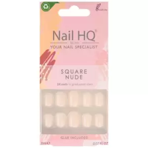 Image of Nail HQ Square Nude Nails (24 Pieces)