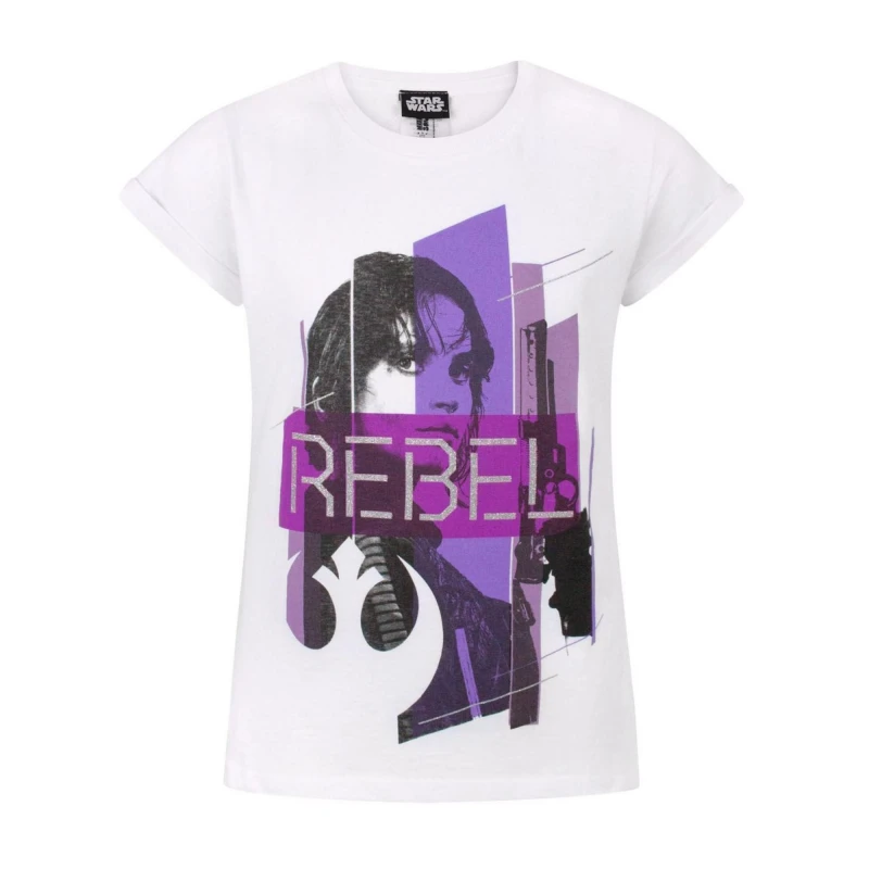 Image of (13-14 Years) Star Wars Short Sleeved T-Shirt (Girls White)