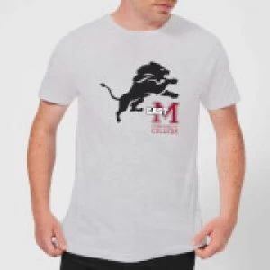 Image of East Mississippi Community College Lion and Logo Mens T-Shirt - Grey - M