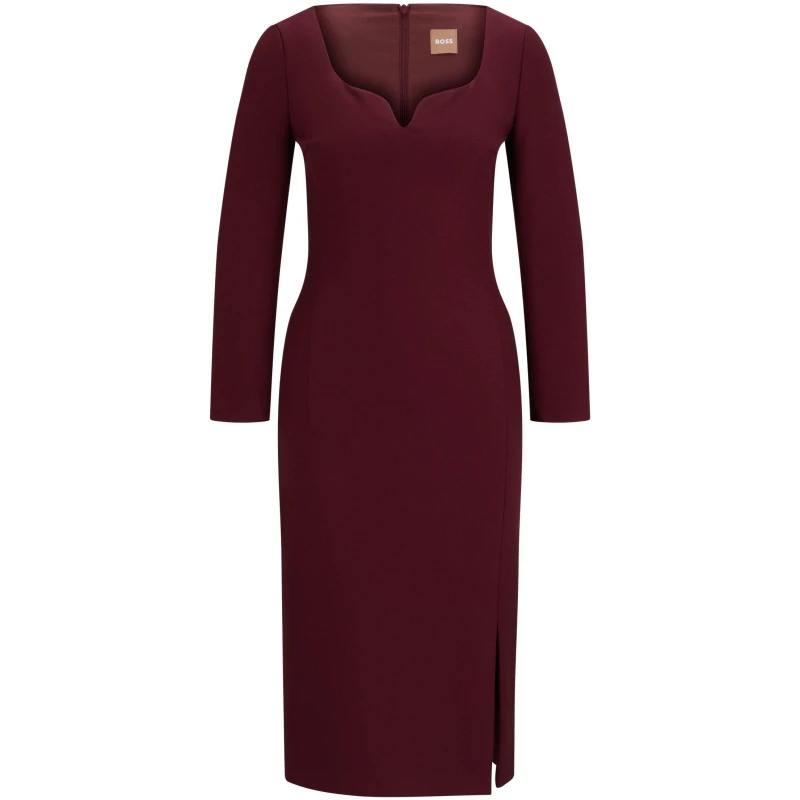 Image of Boss Womens Dihera1 Wrap Dress Open Red female 4 (XXS)
