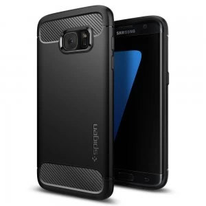 Image of Spigen SGP Rugged Armor Case for Galaxy S7 Edge - Black