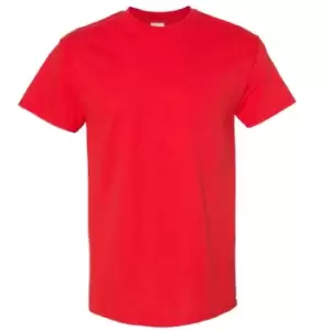 Image of Gildan Mens Heavy Cotton Short Sleeve T-Shirt (Pack Of 5) (4XL) (Red)