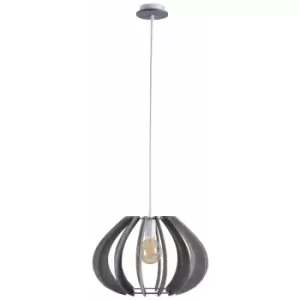 Image of Keter Nora Wire Frame Pendant Ceiling Light Grey, 44.5cm, 1x E27