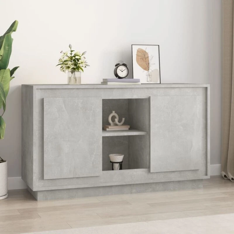 Image of Vidaxl Sideboard Concrete Grey 102X35X60 Cm Engineered Wood
