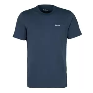 Image of Barbour Mens Langdon Pocket Tee Navy XL
