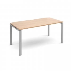 Image of Adapt II Starter Unit Single 1600mm x 800mm - Silver Frame Beech top