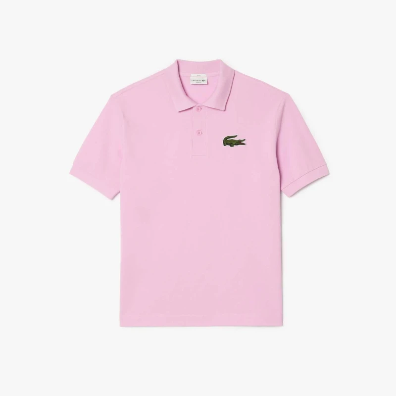 Image of Lacoste Loose-Fit Piqu Polo Shirt Pink male 2XS