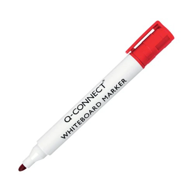 Image of Q - Connect Drywipe Marker Pen Red (Pack of 10) KF26037