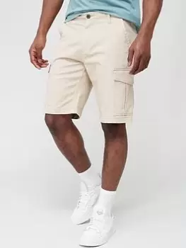 Image of Jack & Jones Jack & Jones Joe Cargo Shorts, Beige, Size S, Men