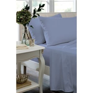 Image of Catherine Lansfield Non-Iron Single Fitted Sheet - Cornflower