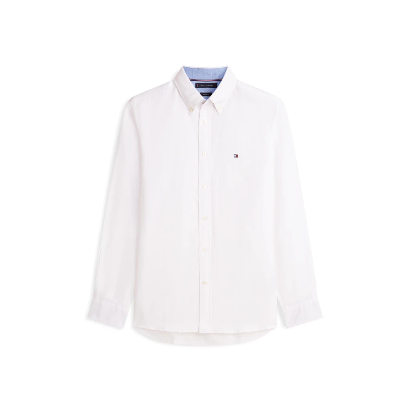 Image of Tommy Hilfiger Tommy Linen LS Shirt Sn63 White male M