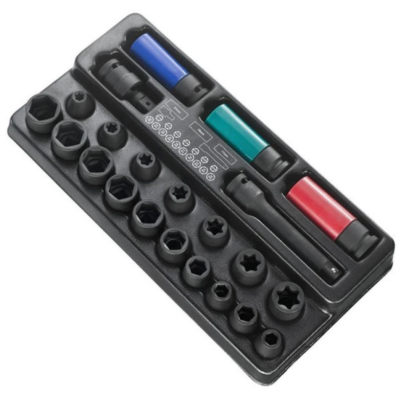 Image of Expert by Facom 24 Piece 1/2" Drive Hex and Torx Impact Socket Set Metric in Module Tray E041604 Drive: 1/2"